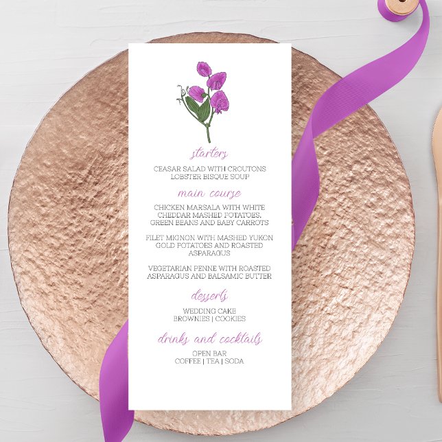 Menu Casamento Minimalista de Lathyrus (Criador carregado)