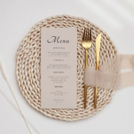Menu Casamento Minimalista Elegante Rosa Poeirento Scri