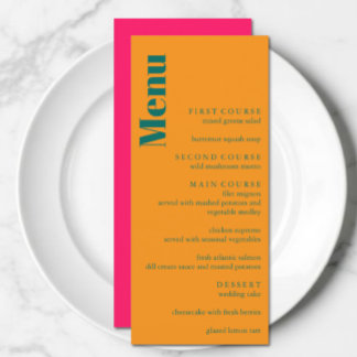 Menu Casamento Minimalista Misto e Combinado com Nascer