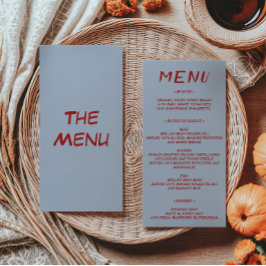 Menu Casamento Minimalista Moderno