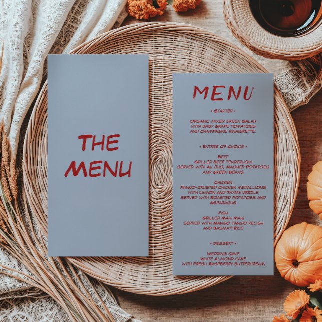 Menu Casamento Minimalista Moderno (Criador carregado)
