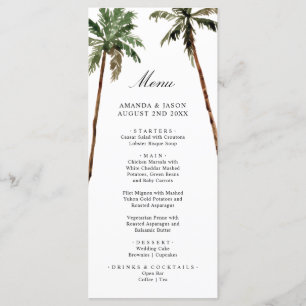 Menu Casamento Mínimo de Praia da Ilha Tropical Palm Tr