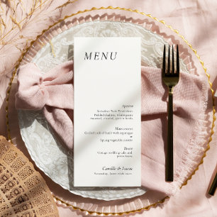 Menu Casamento Mínimo e elegante