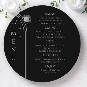 Menu Casamento Místico do Espaço da Lua Negra Negra