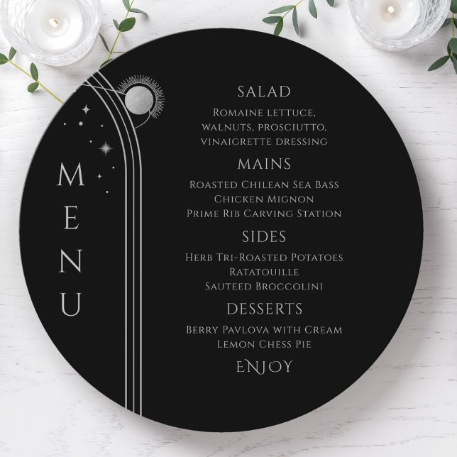 Menu Casamento Místico do Espaço da Lua Negra Negra (Criador carregado)