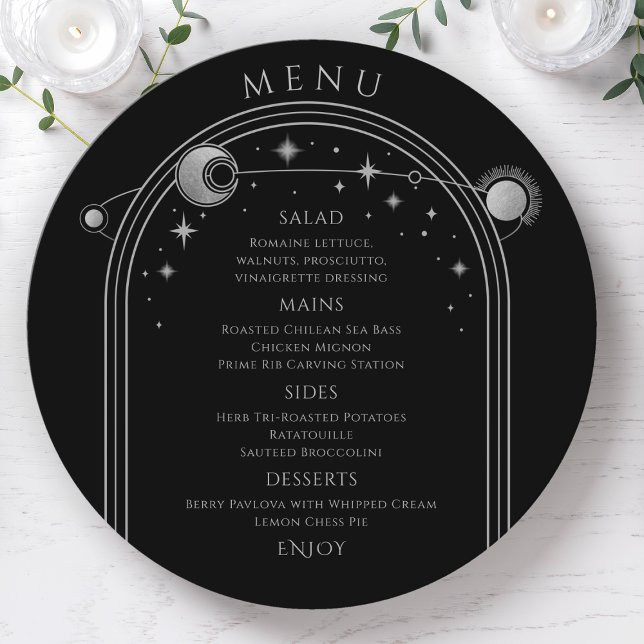 Menu Casamento Místico do Espaço da Lua Negra Negra (Criador carregado)