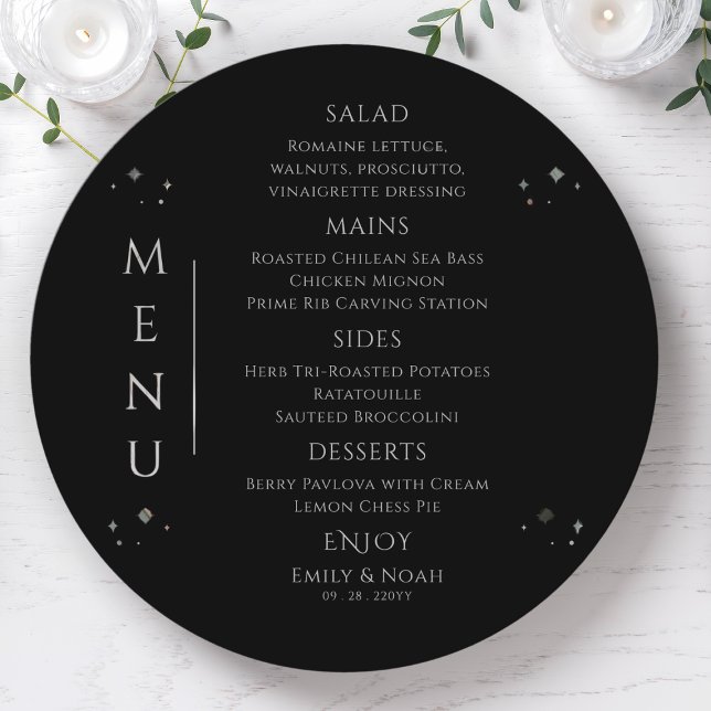 Menu Casamento Místico do Espaço da Lua Negra Negra (Criador carregado)