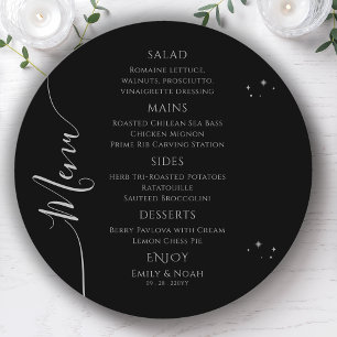 Menu Casamento Místico do Espaço da Lua Negra Negra