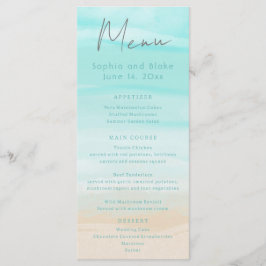 Menu Casamento Moderno Abstrato na Praia