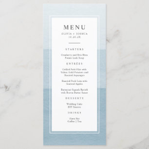 Menu Casamento Moderno Azul