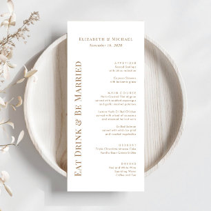 Menu Casamento Moderno Comer Beber Casar Dourado
