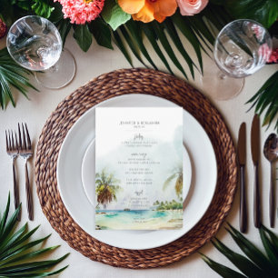 Menu Casamento Moderno da Cena de Praia das Palmeiras T