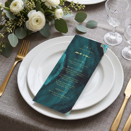 Menu Casamento Moderno de Ágata Turquesa