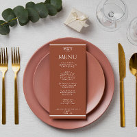 Casamento Moderno de Orange Terracotta Monograma Q