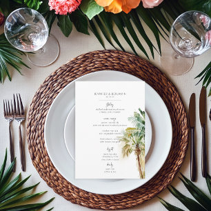 Menu Casamento Moderno de Palmeiras Tropicais
