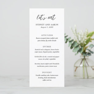 Menu Casamento Moderno de Sydney
