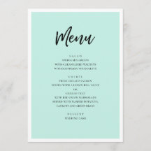 Casamento moderno em hortelã. Script minimalista s