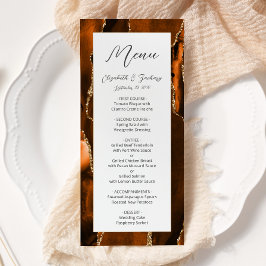 Menu Casamento Moderno em Laranja Queimada e Ágata Dour