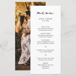 Menu Casamento Moderno Foto Script Rústico