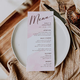 Menu Casamento Moderno Minimalista