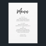 Menu Casamento moderno preto e branco. Simples minimali<br><div class="desc">Menu moderno de casamento preto e branco. Adequado para aniversário,  aniversário e qualquer outra festa. Entre em contato comigo,  por favor,  se precisar de itens adicionais.</div>