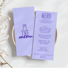 Menu Casamento Moderno Retrorbolado Escrito à Mão