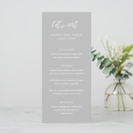 Menu Casamento Moderno Sydney Gray