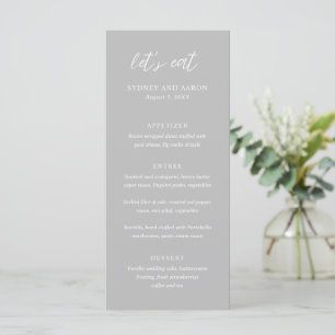Menu Casamento Moderno Sydney Gray