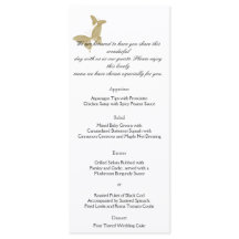 Menu Casamento Monograma da Borboleta de Anel Dupl