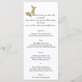 Menu Casamento Monograma da Borboleta de Anel Dupl