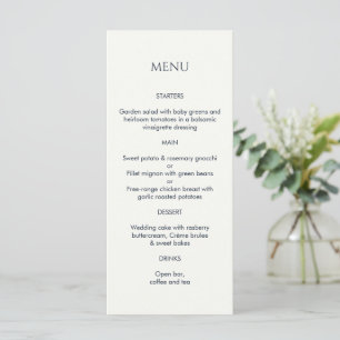 Menu Casamento Monograma de Black and Ivory
