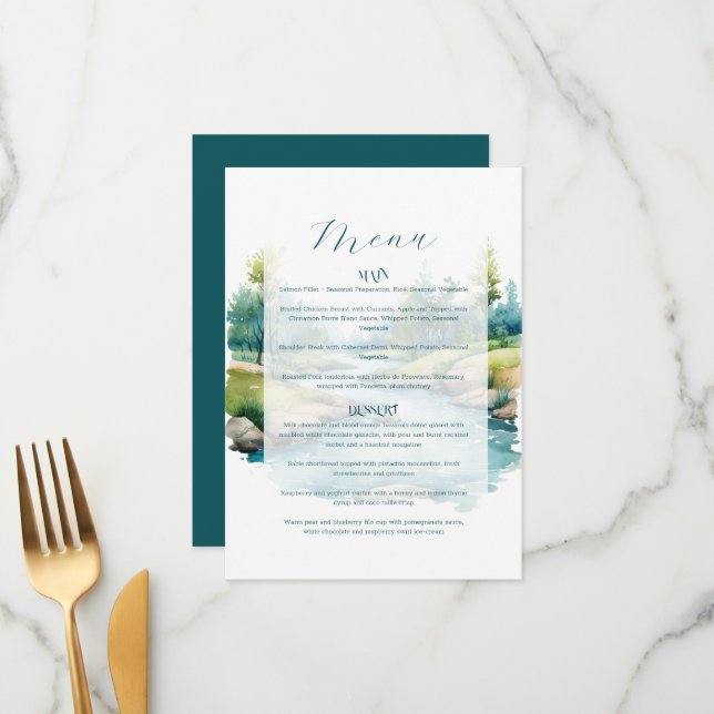 Menu Casamento na Montanha Nebulosa (Frente/Verso In Situ)