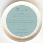 Menu Casamento Náutico Azul Pastel | Ronda minimalista<br><div class="desc">Traga o charme costeiro macio para sua recepção com este cardápio de casamento azul pastel redondo com um design náutico limpo e inspirado náutico. A disposição minimalista e a forma circular oferecem uma reviravolta moderna e fresca, enquanto os tons azuis suaves evocam a calma elegância do mar. Perfeito para casamentos...</div>