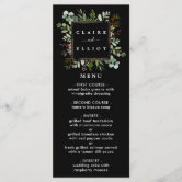 Menu Simples Clássico de Casamento de Natal