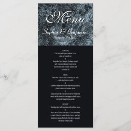 Menu Casamento Negra Moderno e Prata