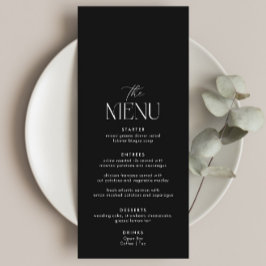 Menu Casamento Negro Clássico e Velho Dinheiro