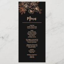 Casamento Negro de Arte Floral rosa Dourada