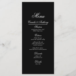 Menu Casamento Negro e Branco