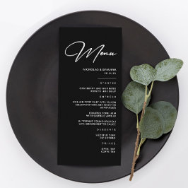Menu Casamento Negro Simples