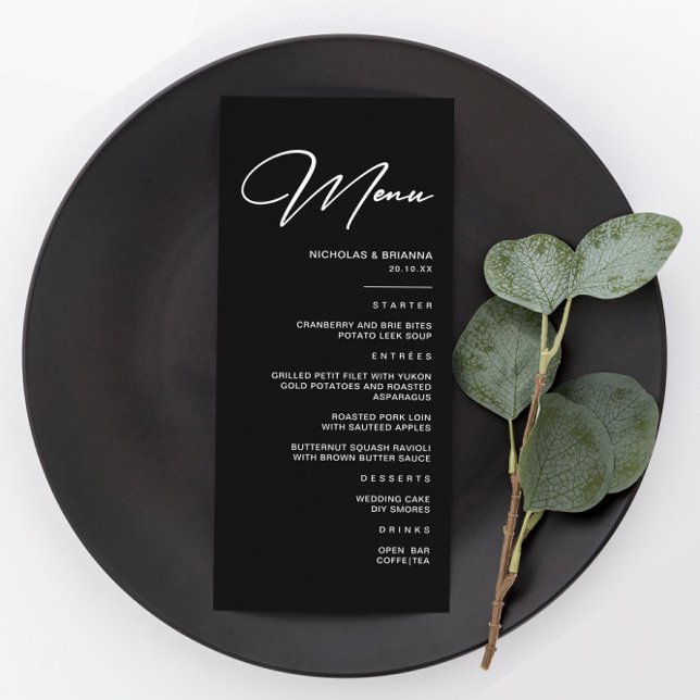 Menu Casamento Negro Simples (Criador carregado)