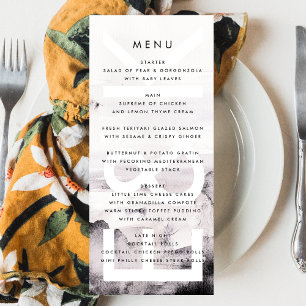 Menu Casamento Neutro de Gênero Ultra Moderno