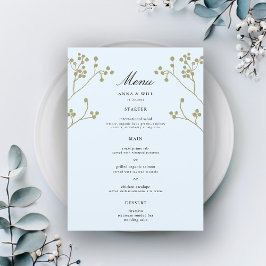 Menu Casamento no inverno Clássico Elegante Grande
