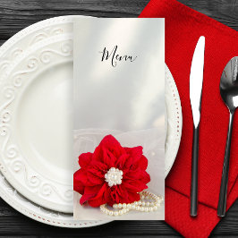 Menu Casamento no inverno de Poinsettia Vermelha e