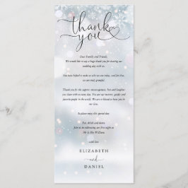 Menu Casamento no inverno Heart Script Obrigado Colocar
