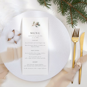 Menu Casamento no inverno Mínimo de Folhas e Pinos