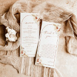 Menu Casamento   Obrigado Nota | Boho Napkin Note<br><div class="desc">Este lindo Menu de Casamento Obrigado Nota apresenta caligrafia manuscrita com um layout moderno minimalista - um sotaque perfeito para o seu casamento ou evento especial. Use este cardápio e cartões de agradecimentos para qualquer ocasião, seja seu casamento, noiva ou chá de fraldas, festa de noivado, festa de aposentadoria... o...</div>