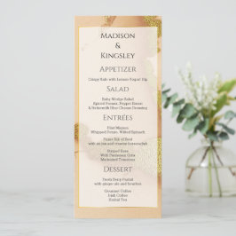 Menu Casamento 💡 Óleo Coral Moderno