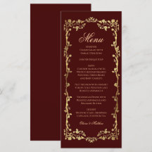 Casamento Ornate Rosa Dourada Borgonha Elegante