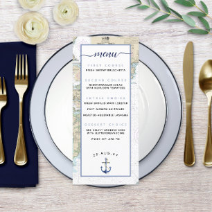Menu Casamento ou evento náutico autêntico tradicional