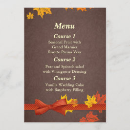 menu casamento outono